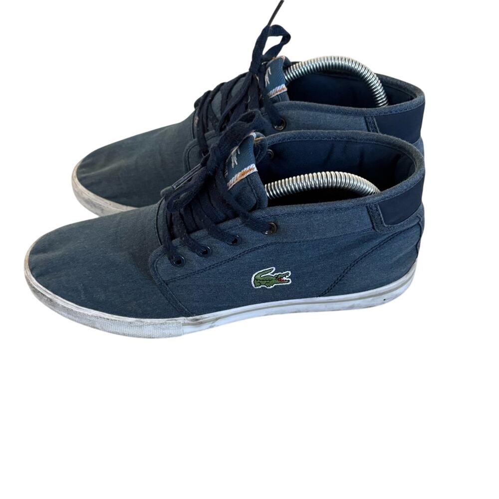 Lacoste Dark Blue High-Top Sneakers